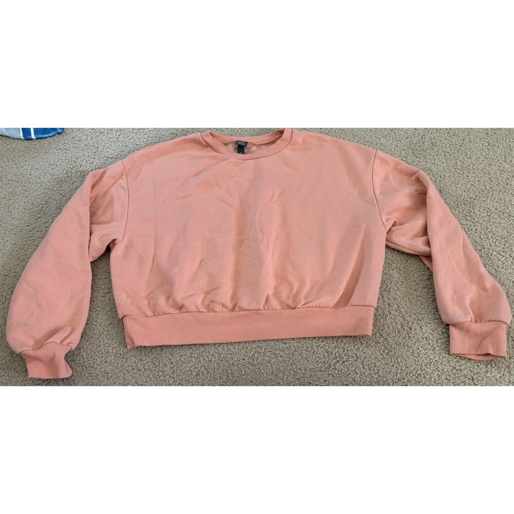 Wild Fable Women’s Peach Cropped Fleece Crewneck Sweatshirt XXL Pullover